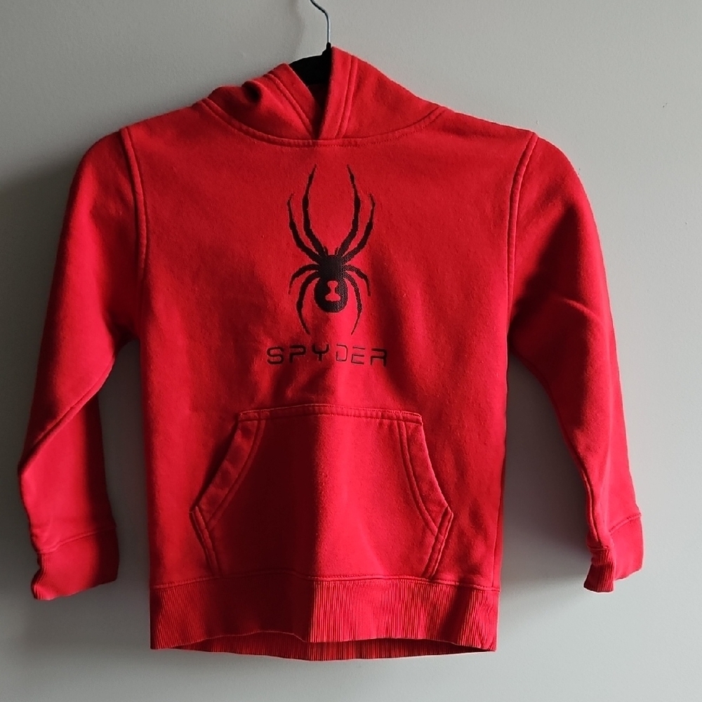 🦖 5/$20 Spyder - Red Pullover Hoodie with Spider Logo - Size 6
